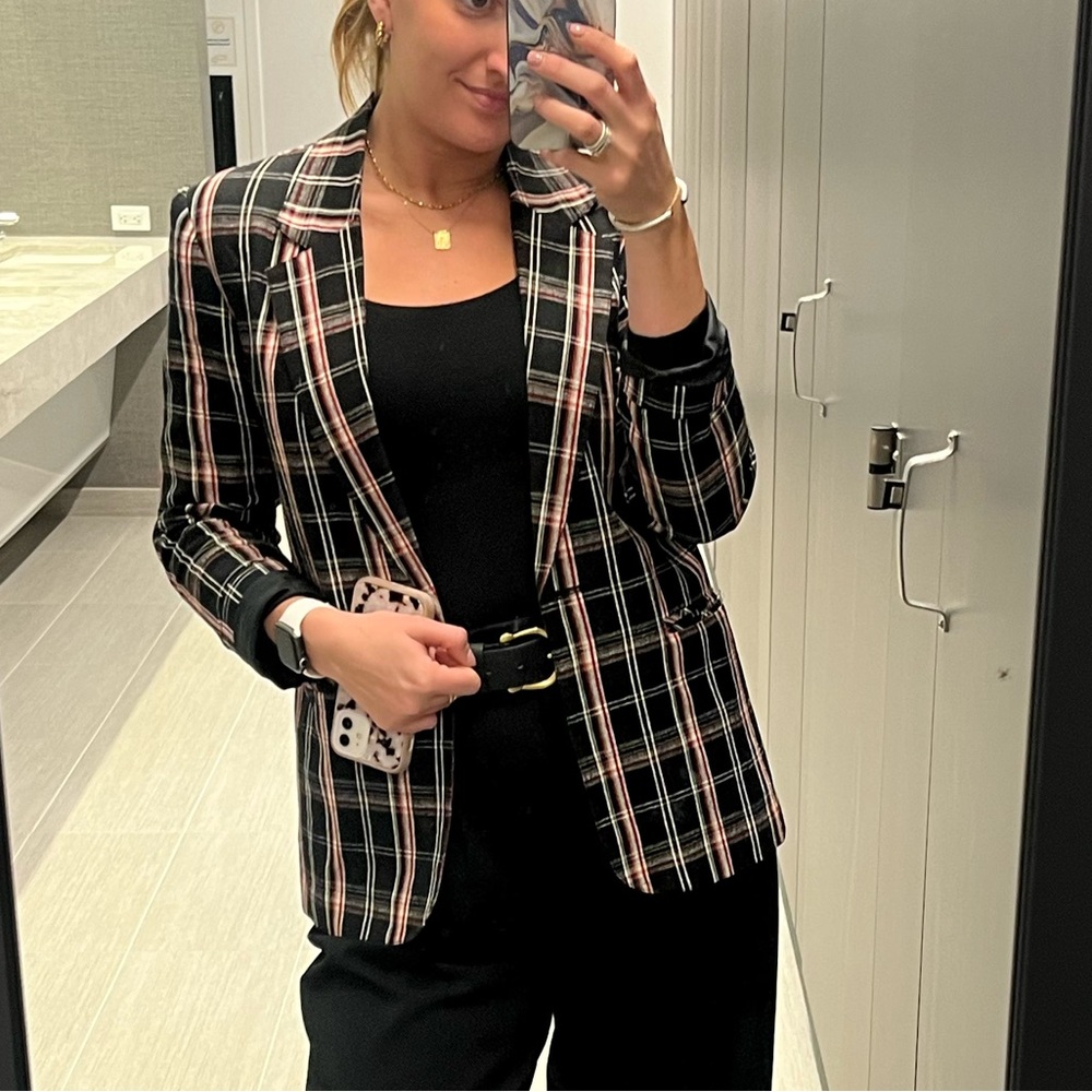 Vintage Requirements Plaid Blazer size 8 petite! - Picture 3 of 10